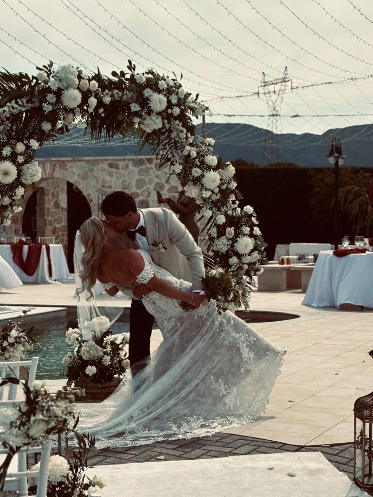 wedding couple at a wedding villa in Greece, Zakynthos